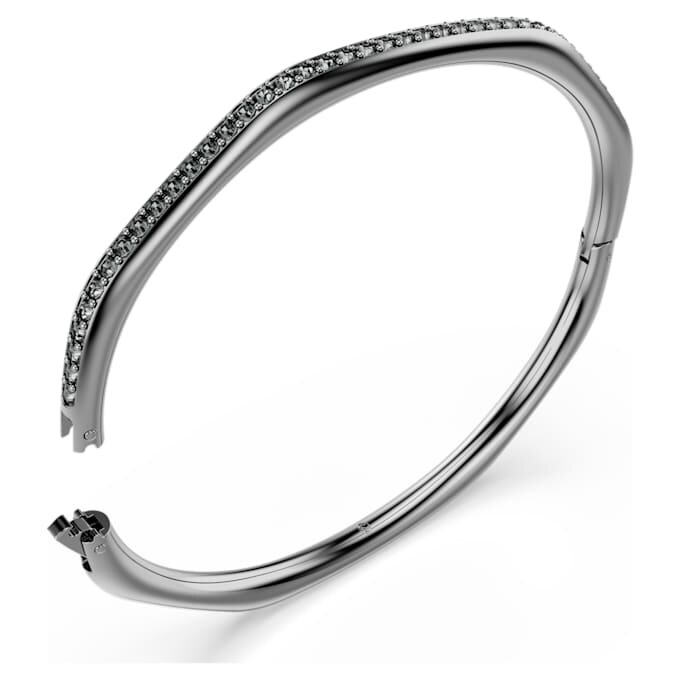Pulseira Dextera em forma de octógono, corte redondo, branca, banhada a ruténio Pulseira Dextera em forma de octógono, corte redondo, branca, banhada a ruténio