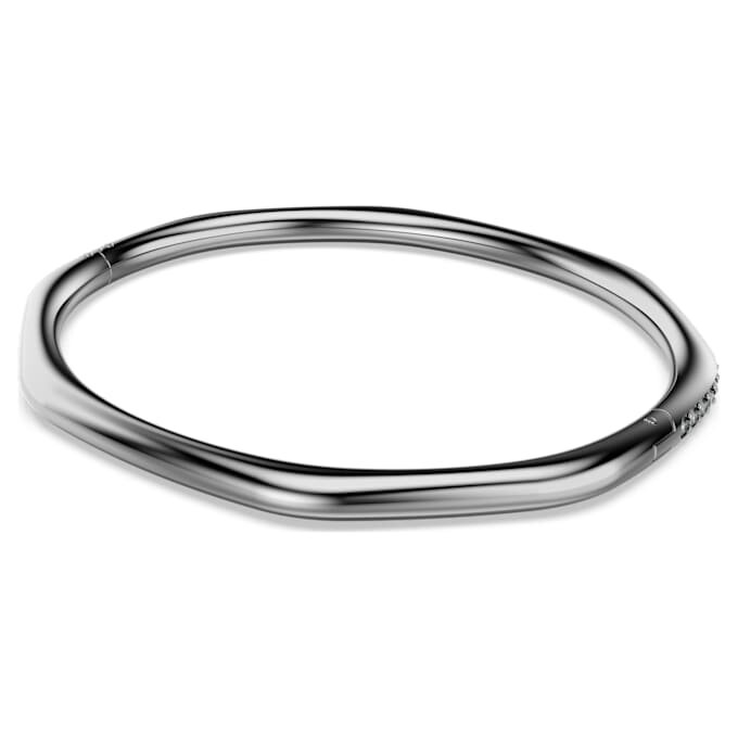 Pulseira Dextera em forma de octógono, corte redondo, branca, banhada a ruténio Pulseira Dextera em forma de octógono, corte redondo, branca, banhada a ruténio