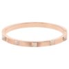 Pulseira Dextera Pavé, Branca, com banho em tom de ouro rosa Pulseira Dextera Pavé, Branca, com banho em tom de ouro rosa