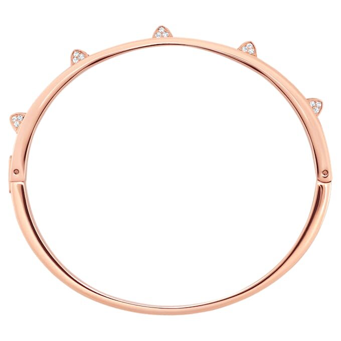 Pulseira Dextera Pavé, Branca, com banho em tom de ouro rosa Pulseira Dextera Pavé, Branca, com banho em tom de ouro rosa