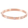 Pulseira Dextera Pavé, Branca, com banho em tom de ouro rosa Pulseira Dextera Pavé, Branca, com banho em tom de ouro rosa