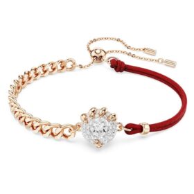 Pulseira Dragão e Fênix Garra de Dragão, Vermelha, Acabamento em metais mistos Pulseira Dragão e Fênix Garra de Dragão, Vermelha, Acabamento em metais mistos