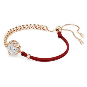 Pulseira Dragão e Fênix Garra de Dragão, Vermelha, Acabamento em metais mistos Pulseira Dragão e Fênix Garra de Dragão, Vermelha, Acabamento em metais mistos