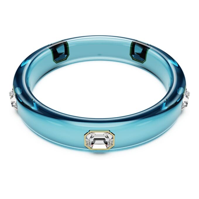 Pulseira Dulcis com corte octogonal, azul, banhada a ouro Pulseira Dulcis com corte octogonal, azul, banhada a ouro