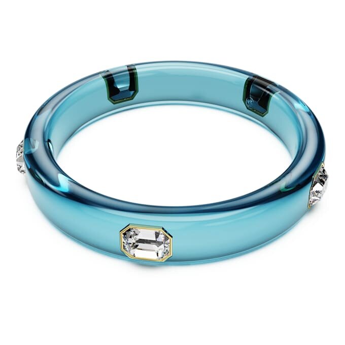 Pulseira Dulcis com corte octogonal, azul, banhada a ouro Pulseira Dulcis com corte octogonal, azul, banhada a ouro