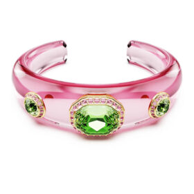 Pulseira Dulcis com cortes mistos, multicolorida, banhada a ouro Pulseira Dulcis com cortes mistos, multicolorida, banhada a ouro