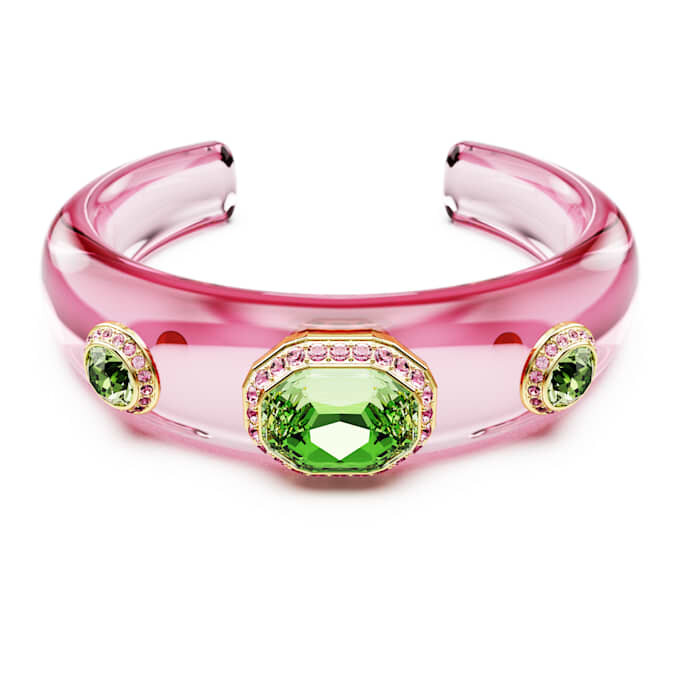 Pulseira Dulcis com cortes mistos, multicolorida, banhada a ouro Pulseira Dulcis com cortes mistos, multicolorida, banhada a ouro