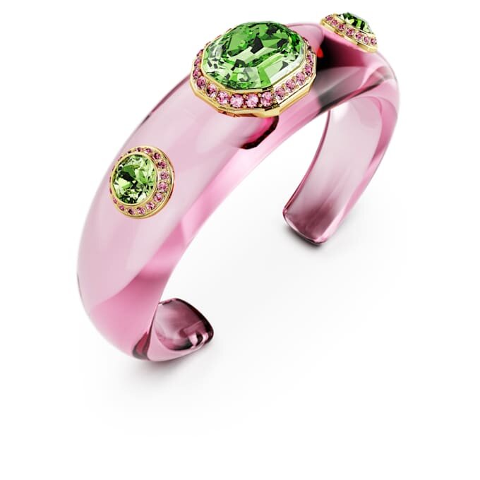 Pulseira Dulcis com cortes mistos, multicolorida, banhada a ouro Pulseira Dulcis com cortes mistos, multicolorida, banhada a ouro