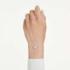 Pulseira Eternity com diamantes cultivados em laboratório, 0,5 ct no total, em forma de coração, prata esterlina