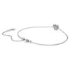 Pulseira Eternity com diamantes cultivados em laboratório, 0,5 ct no total, em forma de coração, prata esterlina
