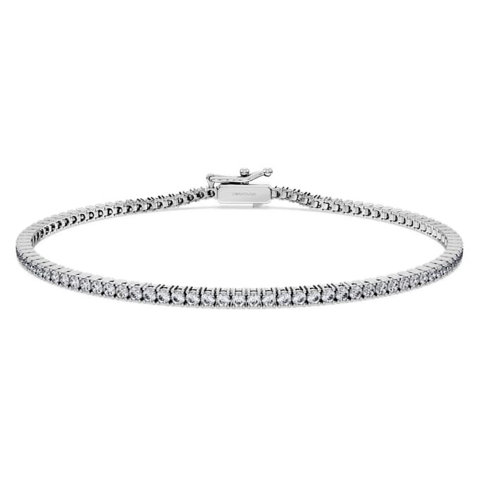Pulseira Eternity Tennis com diamantes cultivados em laboratório, 1,5 Ct no total, forma redonda, ouro branco de 14K Pulseira Eternity Tennis com diamantes cultivados em laboratório, 1,5 Ct no total, forma redonda, ouro branco de 14K