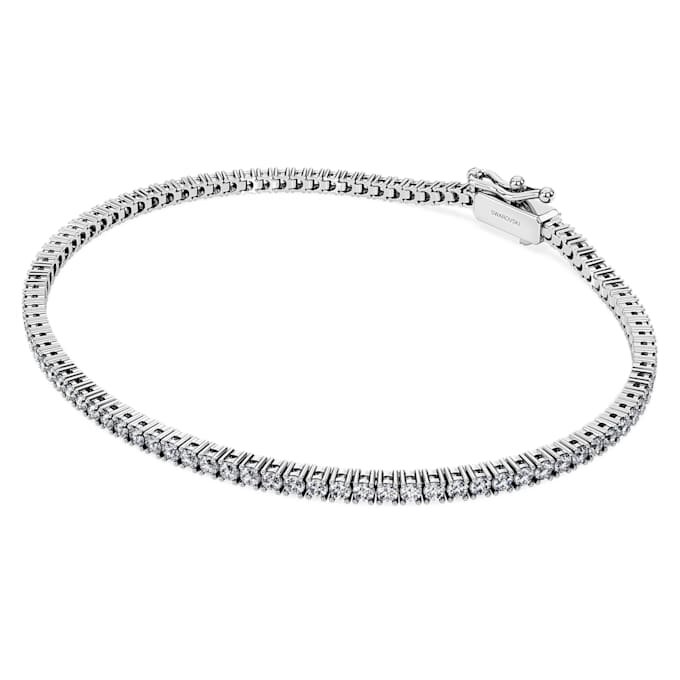 Pulseira Eternity Tennis com diamantes cultivados em laboratório, 1,5 Ct no total, forma redonda, ouro branco de 14K Pulseira Eternity Tennis com diamantes cultivados em laboratório, 1,5 Ct no total, forma redonda, ouro branco de 14K