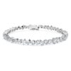 Pulseira Galaxy Tennis com diamantes cultivados em laboratório, 5 Ct Tw, formas variadas, ouro branco de 14K Pulseira Galaxy Tennis com diamantes cultivados em laboratório, 5 Ct Tw, formas variadas, ouro branco de 14K