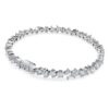 Pulseira Galaxy Tennis com diamantes cultivados em laboratório, 5 Ct Tw, formas variadas, ouro branco de 14K Pulseira Galaxy Tennis com diamantes cultivados em laboratório, 5 Ct Tw, formas variadas, ouro branco de 14K