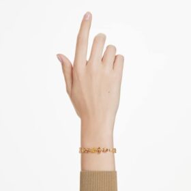 Pulseira Gema com cortes mistos, amarela, banhada a ouro Pulseira Gema com cortes mistos, amarela, banhada a ouro