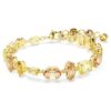 Pulseira Gema com cortes mistos, amarela, banhada a ouro Pulseira Gema com cortes mistos, amarela, banhada a ouro