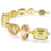 Pulseira Gema com cortes mistos, amarela, banhada a ouro Pulseira Gema com cortes mistos, amarela, banhada a ouro
