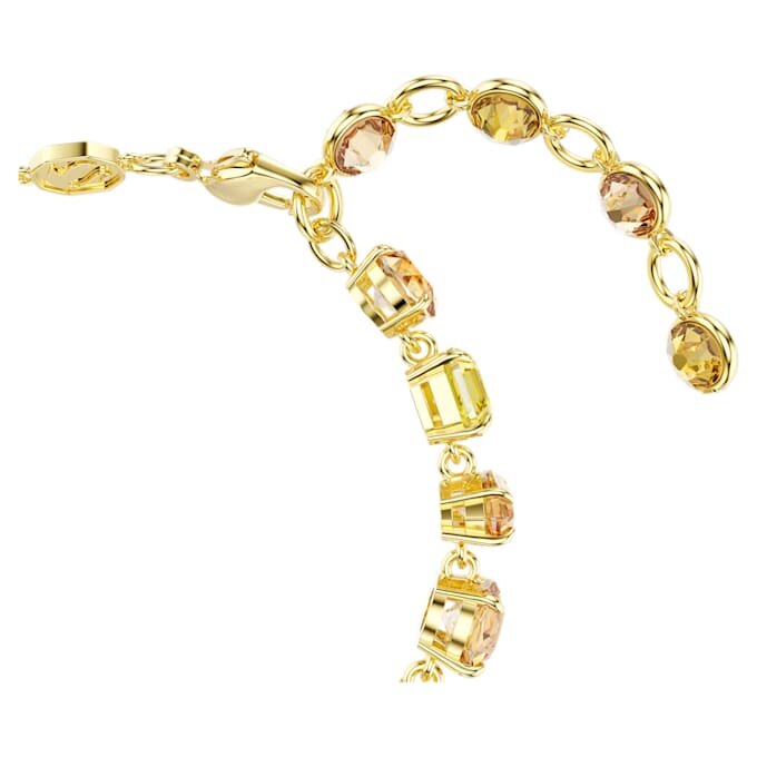 Pulseira Gema com cortes mistos, amarela, banhada a ouro Pulseira Gema com cortes mistos, amarela, banhada a ouro