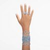 Pulseira Gema com cortes mistos, azul, banhada a ródio Pulseira Gema com cortes mistos, azul, banhada a ródio
