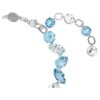 Pulseira Gema com cortes mistos, azul, banhada a ródio Pulseira Gema com cortes mistos, azul, banhada a ródio