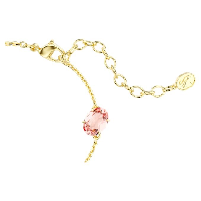 Pulseira Gema com cortes mistos, cristais pendentes, multicolorida, banhada a dourado Pulseira Gema com cortes mistos, cristais pendentes, multicolorida, banhada a dourado