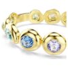 Pulseira Gema com cortes mistos, multicolorida, banhada a ouro Pulseira Gema com cortes mistos, multicolorida, banhada a ouro