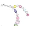 Pulseira Gema com cortes mistos, multicolorida, banhada a ródio Pulseira Gema com cortes mistos, multicolorida, banhada a ródio