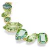 Pulseira Gema com cortes mistos, verde, banhada a ouro Pulseira Gema com cortes mistos, verde, banhada a ouro