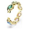 Pulseira Gema com cristais de grandes dimensões, cortes variados, multicoloridos, banhada a ouro Pulseira Gema com cristais de grandes dimensões, cortes variados, multicoloridos, banhada a ouro