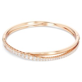 Pulseira Hyperbola Branca, banhada a tom de ouro rosa Pulseira Hyperbola Branca, banhada a tom de ouro rosa