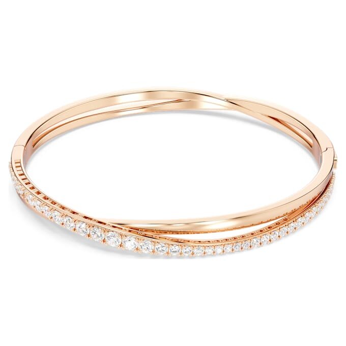 Pulseira Hyperbola Branca, banhada a tom de ouro rosa Pulseira Hyperbola Branca, banhada a tom de ouro rosa