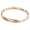 Pulseira Hyperbola Branca, banhada a tom de ouro rosa Pulseira Hyperbola Branca, banhada a tom de ouro rosa