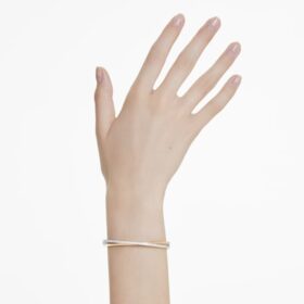 Pulseira Hyperbola com corte redondo, branca, acabamento em metais mistos Pulseira Hyperbola com corte redondo, branca, acabamento em metais mistos
