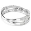 Pulseira Hyperbola com cortes mistos, Infinity, Branca, banhada a ródio Pulseira Hyperbola com cortes mistos, Infinity, Branca, banhada a ródio