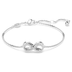 Pulseira Hyperbola Infinity, Branca, Banhada a Ródio Pulseira Hyperbola Infinity, Branca, Banhada a Ródio