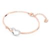 Pulseira Hyperbola Infinity e Coração, Branca, Acabamento em Metais Misturados Pulseira Hyperbola Infinity e Coração, Branca, Acabamento em Metais Misturados