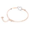 Pulseira Hyperbola Infinity e Coração, Branca, Acabamento em Metais Misturados Pulseira Hyperbola Infinity e Coração, Branca, Acabamento em Metais Misturados