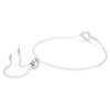 Pulseira Hyperbola Infinity e Coração, Branca, banhada a ródio Pulseira Hyperbola Infinity e Coração, Branca, banhada a ródio