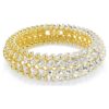 Pulseira Idyllia com corte oval, branca, banhada a ouro Pulseira Idyllia com corte oval, branca, banhada a ouro