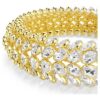 Pulseira Idyllia com corte oval, branca, banhada a ouro Pulseira Idyllia com corte oval, branca, banhada a ouro