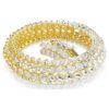 Pulseira Idyllia com corte oval, branca, banhada a ouro Pulseira Idyllia com corte oval, branca, banhada a ouro