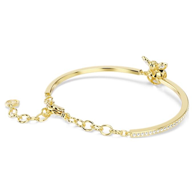 Pulseira Idyllia com cortes mistos, abelha, multicolorida, banhada a dourado Pulseira Idyllia com cortes mistos, abelha, multicolorida, banhada a dourado