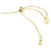 Pulseira Idyllia com cortes mistos, coração com seta, branca, banhada a dourado