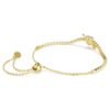 Pulseira Idyllia com cortes mistos, coração com seta, branca, banhada a dourado