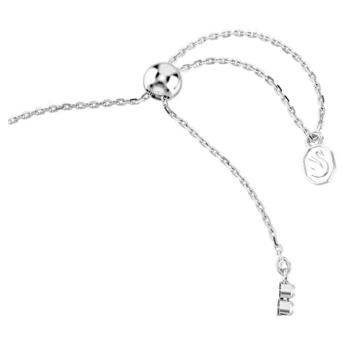 Pulseira Idyllia com cortes mistos, coração com seta, branca, banhada a ródio Pulseira Idyllia com cortes mistos, coração com seta, branca, banhada a ródio