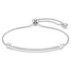 Pulseira Idyllia com cortes mistos, flecha, branca, banhada a ródio Pulseira Idyllia com cortes mistos, flecha, branca, banhada a ródio