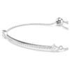 Pulseira Idyllia com cortes mistos, flecha, branca, banhada a ródio Pulseira Idyllia com cortes mistos, flecha, branca, banhada a ródio