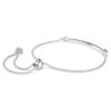 Pulseira Idyllia com cortes mistos, flecha, branca, banhada a ródio Pulseira Idyllia com cortes mistos, flecha, branca, banhada a ródio