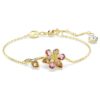 Pulseira Idyllia com cortes mistos, flor, multicolorida, banhada a dourado Pulseira Idyllia com cortes mistos, flor, multicolorida, banhada a dourado