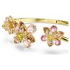 Pulseira Idyllia com cortes mistos, flor, multicolorida, banhada a dourado Pulseira Idyllia com cortes mistos, flor, multicolorida, banhada a dourado
